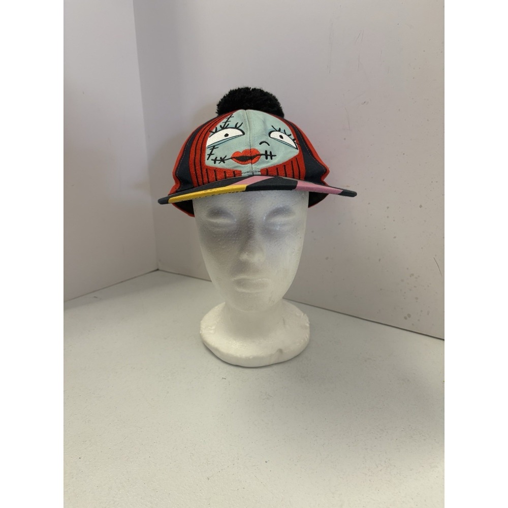 Disney Parks Nightmare Before Christmas Sally Patchwork Pom Pom‎ Cap Youth Size